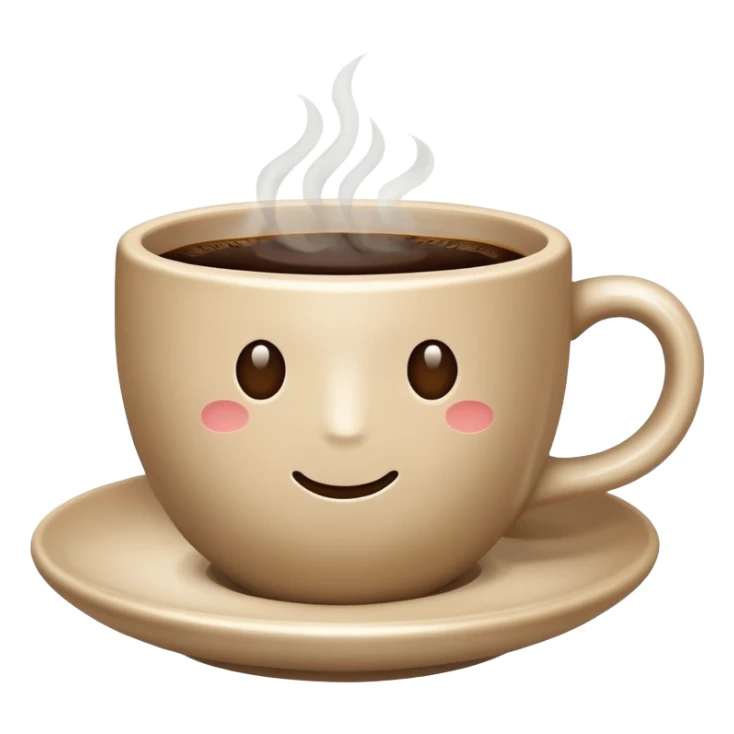 Beige cup of coffee sticker