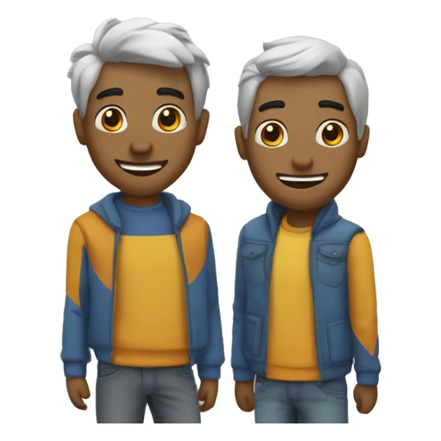 Duo de mejores amigos uno de color y el otro no sticker