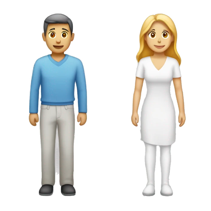 Male and female gender linked icons sticker