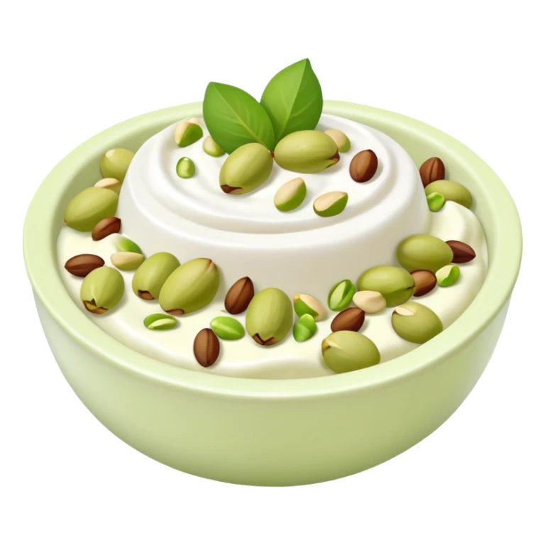 Yogurt bowl with pistachio on top sticker