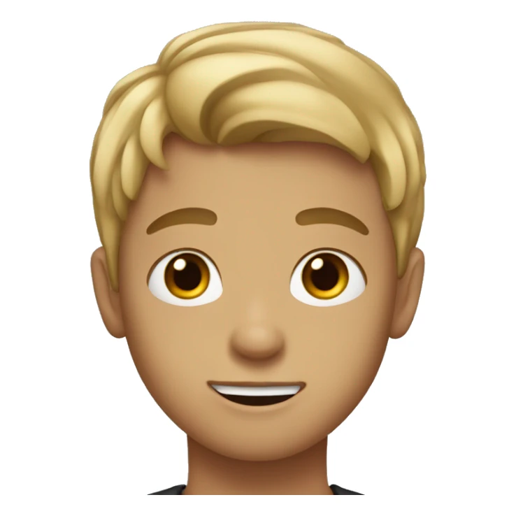 boy with dirty blonde hair and hazel eyes sticker
