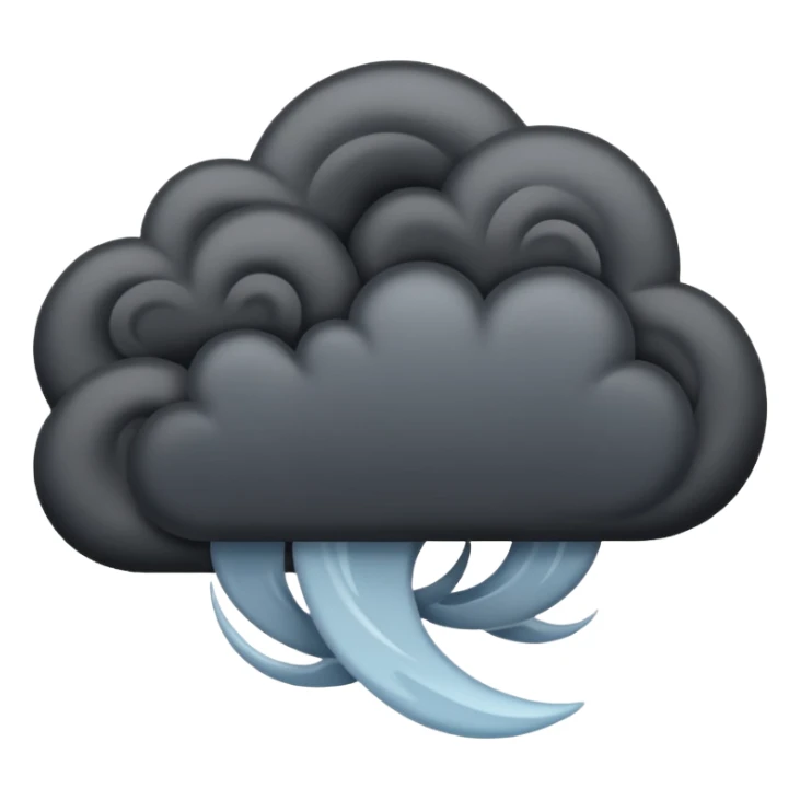 sky full of dark clouds with windy background  sticker