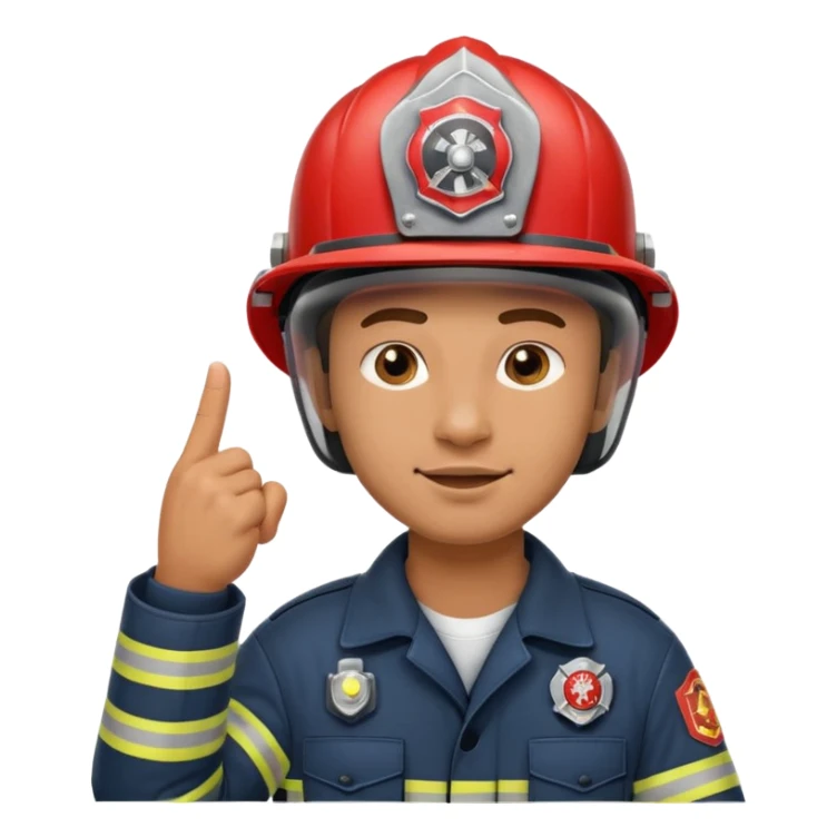 Pompier qui fait un doigt d'honneur sticker