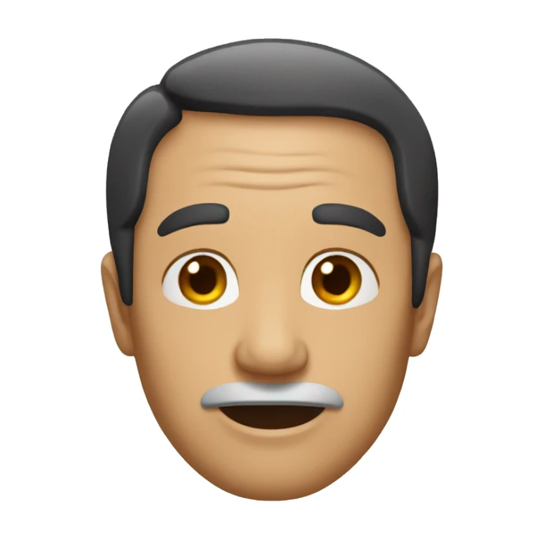 grand father with black hair sticker