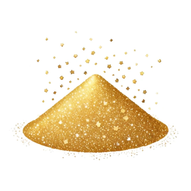 tiny glitter dust floating in the air, very small sparkles scattered everywhere, bright and shiny, like magical fine dust. Rounded, glossy, smooth, soft shadows, white background.




 sticker