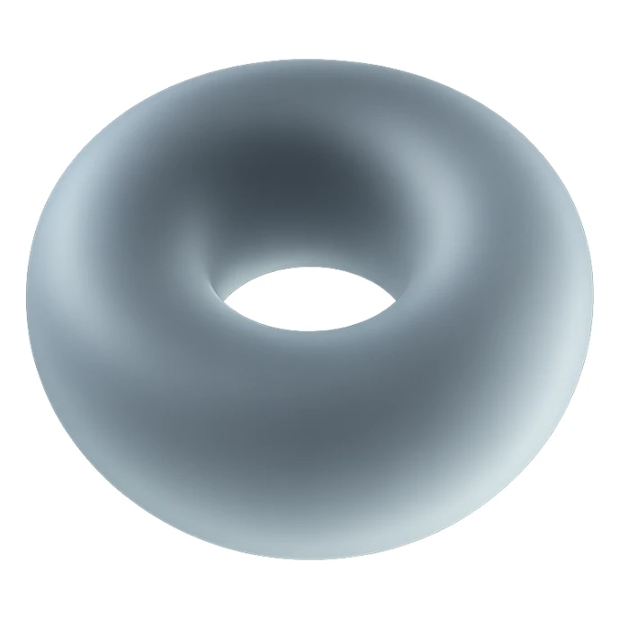 donut in matte glass style sticker