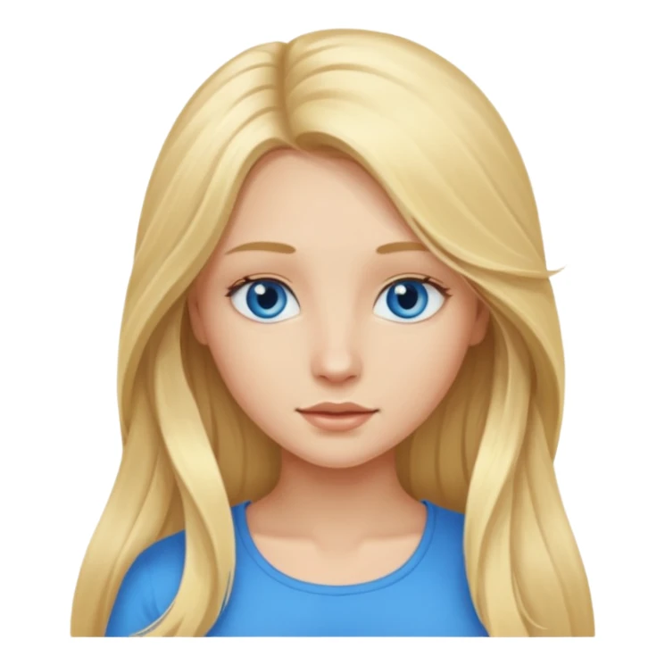 Long hair blonde girl sticker