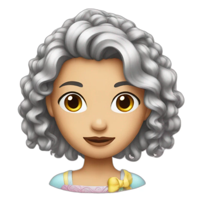 Girl fancy haie sticker