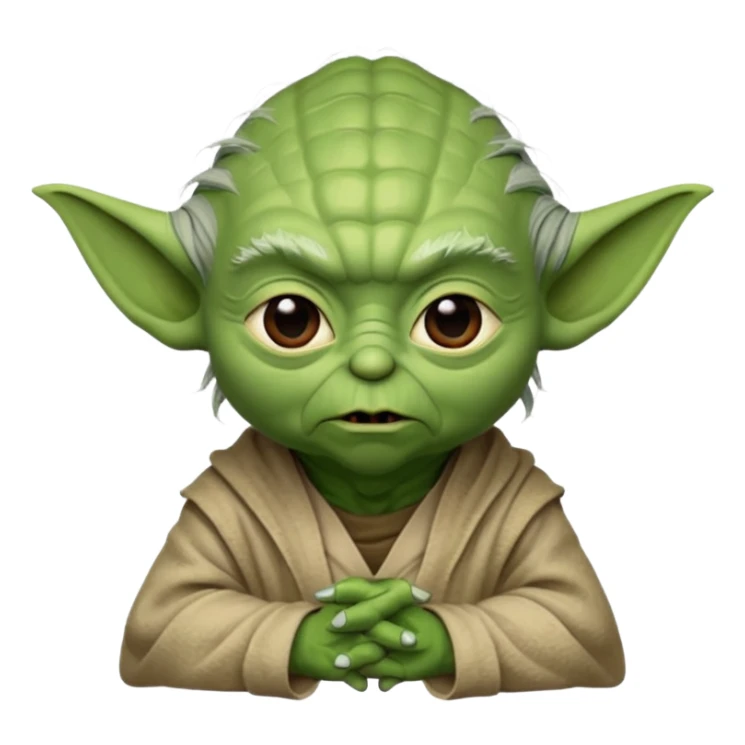 Yoda speaking while facing to the right sticker