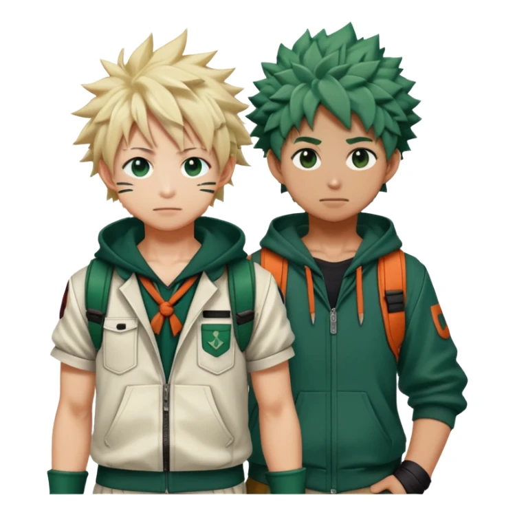 Bakugo and Deku from My Hero Academia together sticker