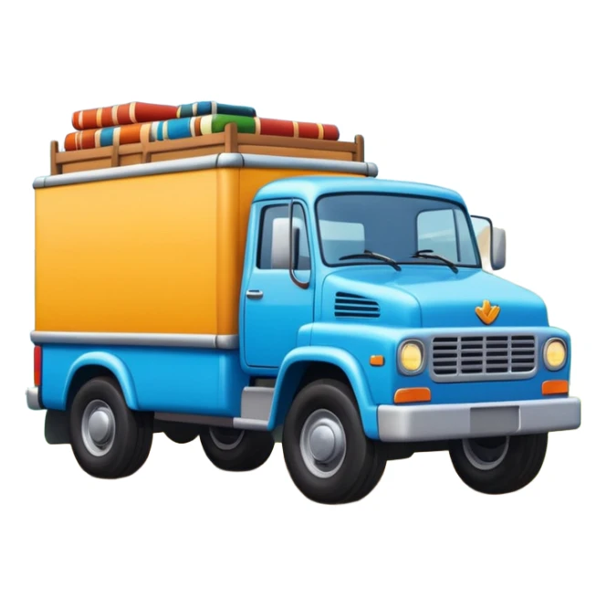 a book with a truck illustration on the cover sticker