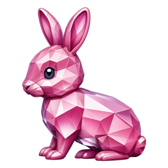 bunny made of crystals pink sticker