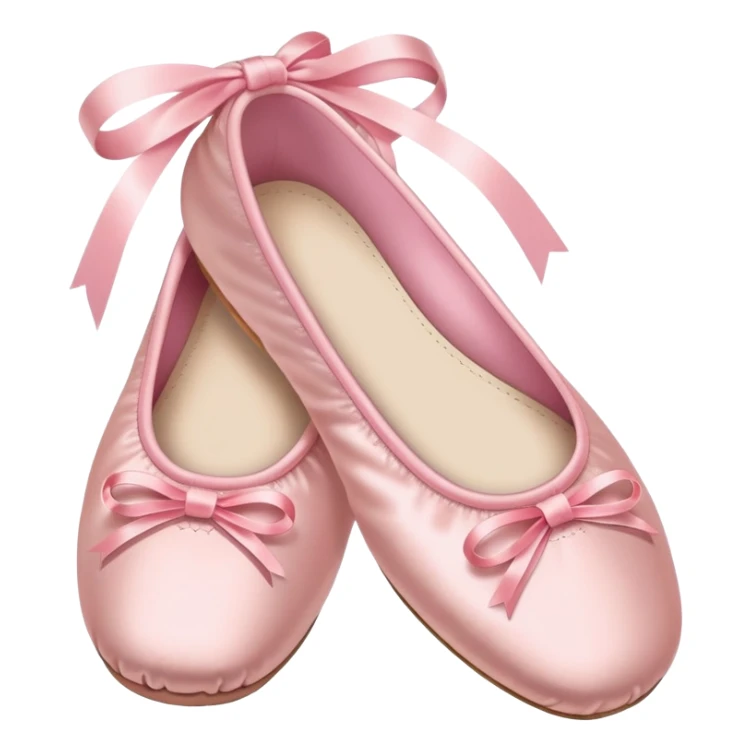 ballet slippers, flat dance shoes, iPhone emoji style sticker
