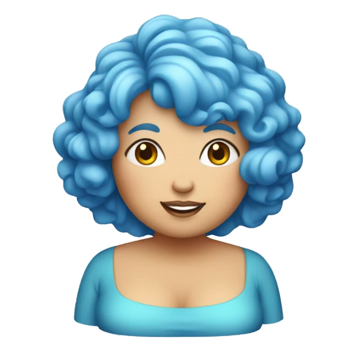 blue hair fat lady sticker