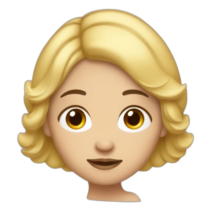 pregnant spanish woman with half hair blond half dark blond sticker