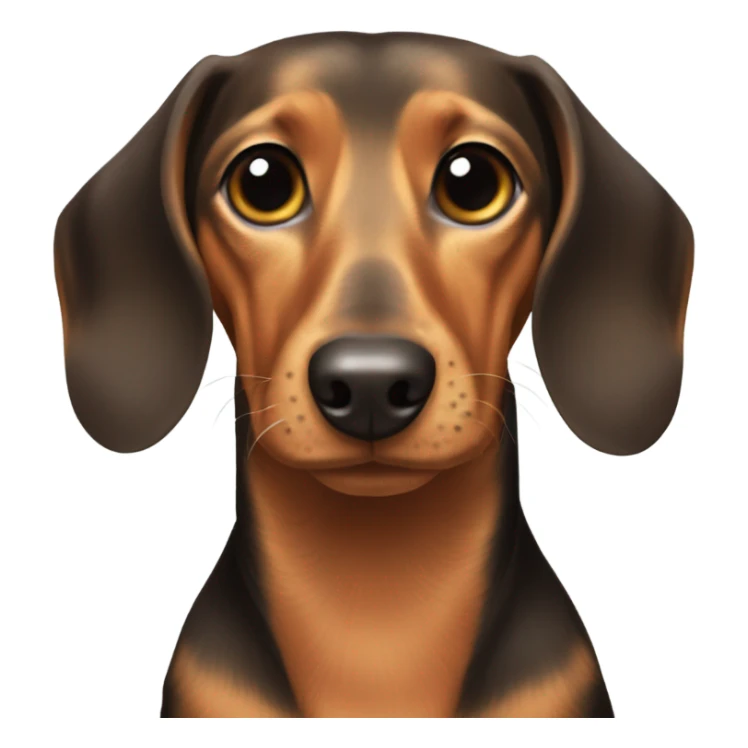 Black and tan short haired dachshund  sticker