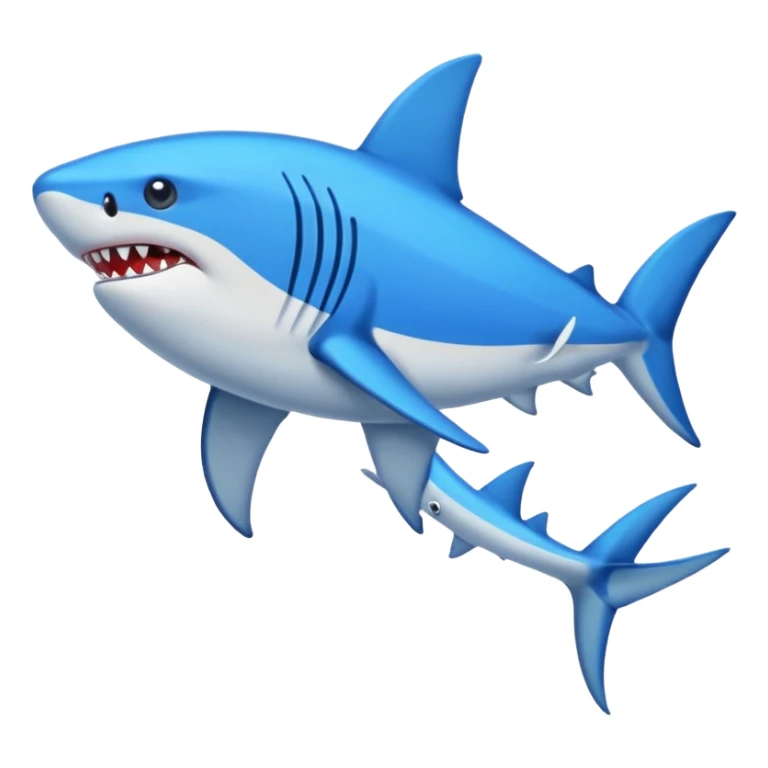 Tiburón con tres piernas y tenis azules sticker