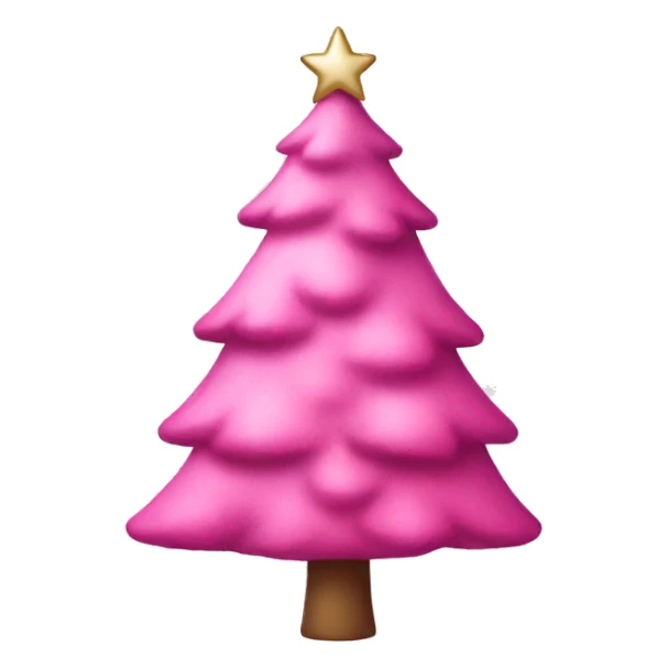 pink christmas tree sticker