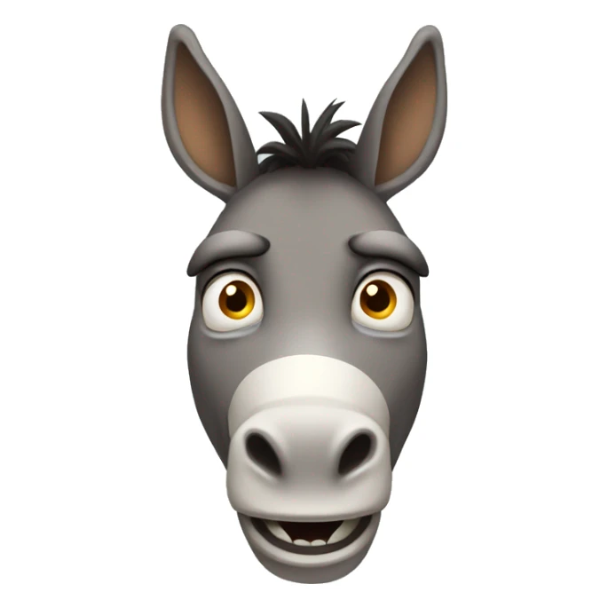 Scared donkey  sticker