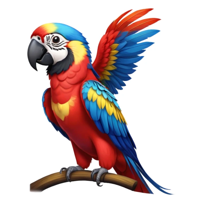 cinematic-macaw-realistic-full-body-standing-emoji,-vibrant-feathers-glowing-with-rich-reds,-blues,-and-yellows,-head-tilted-dramatically,-curved-black-beak-gleaming,-piercing-dark-eyes-exuding-confidence,-simplified-yet-realistic-focused-features,-highly-detailed,-glowing-with-an-almost-sarcastic-glow

 sticker