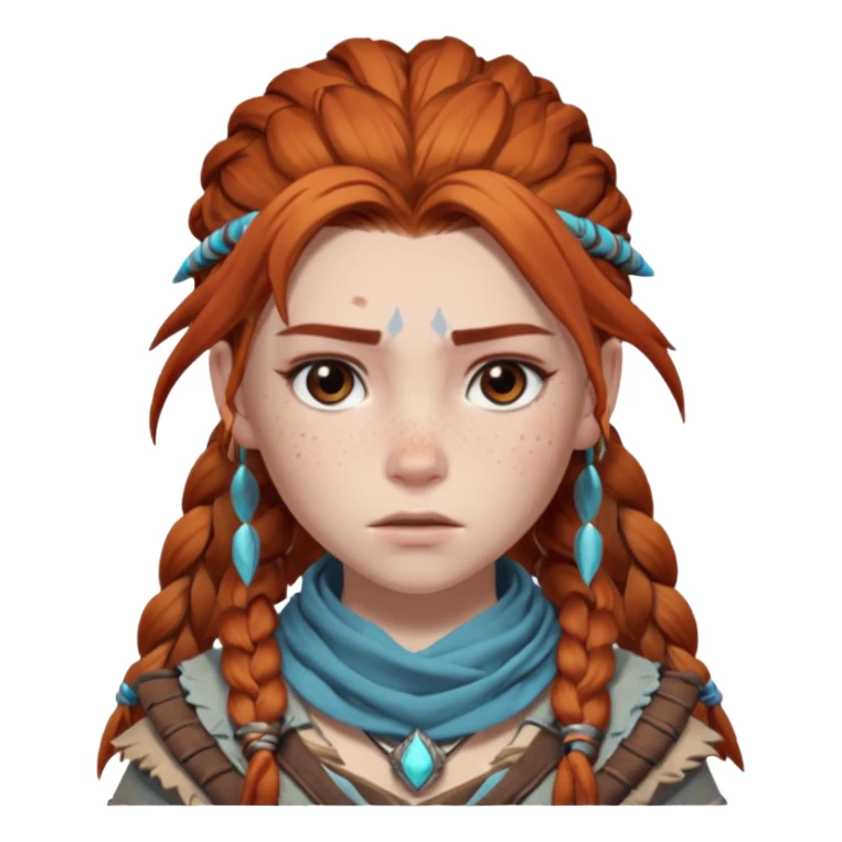 sad aloy from horizon forbidden west the game sticker