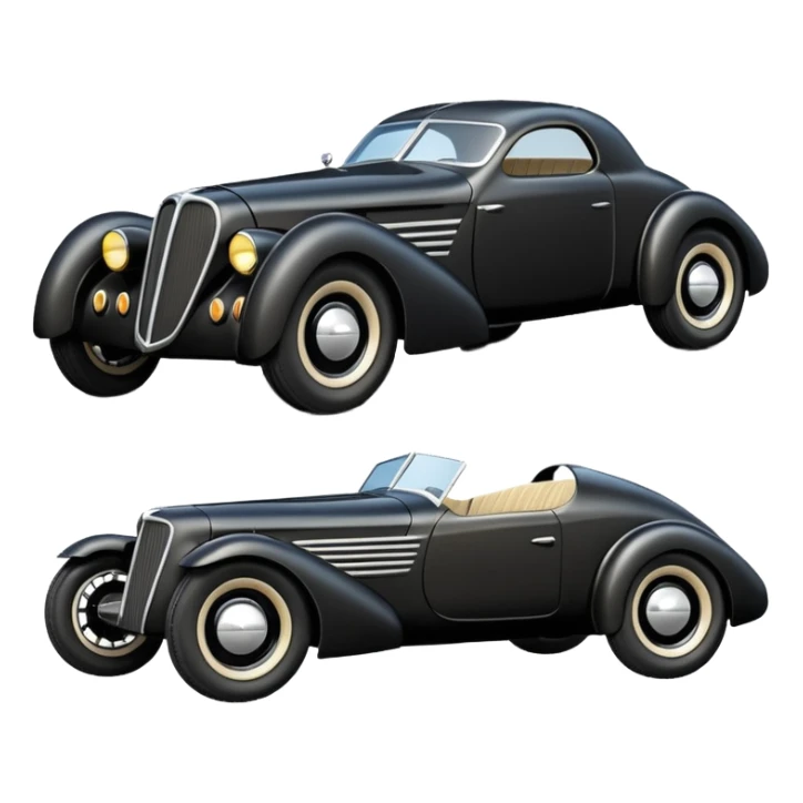  the animated series aerodynamic futuristic Batmobile loosely based on 1936 cord 812 (flat long straight faceted mechanical body) stealthy town hot rod sand buggy  sticker