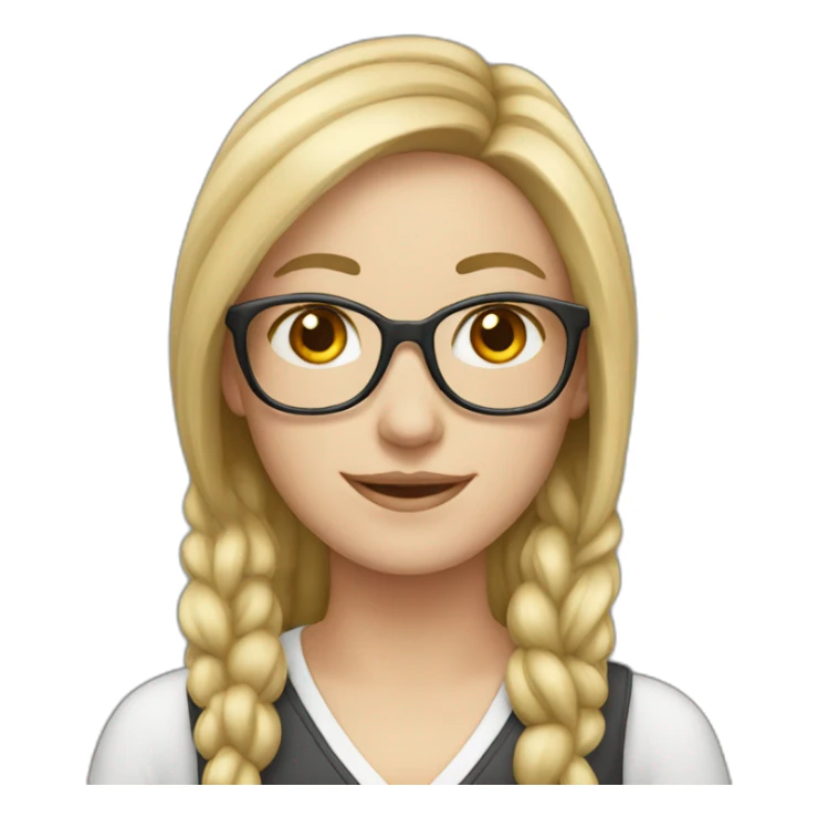 English teacher white girl sticker