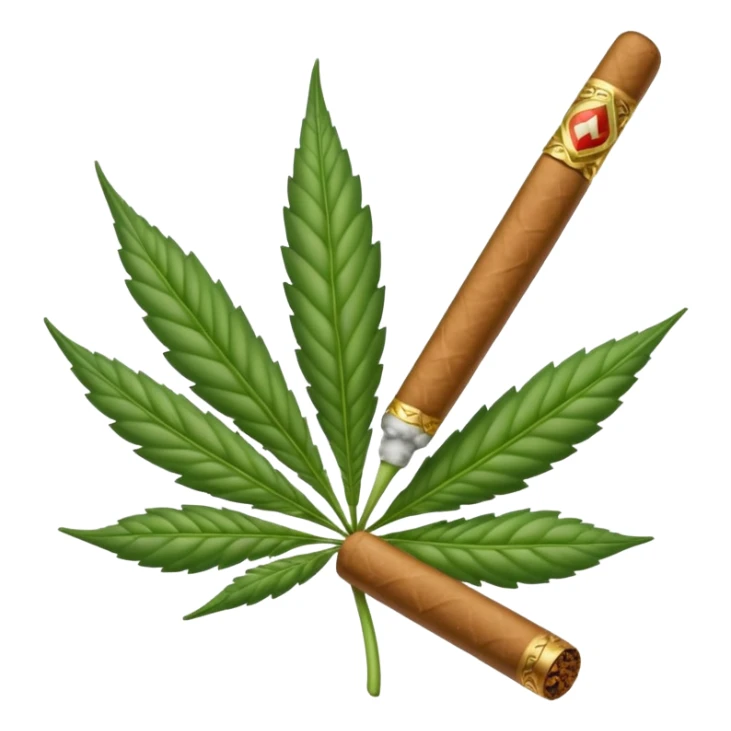 Crea un cigarro de marihuana  sticker