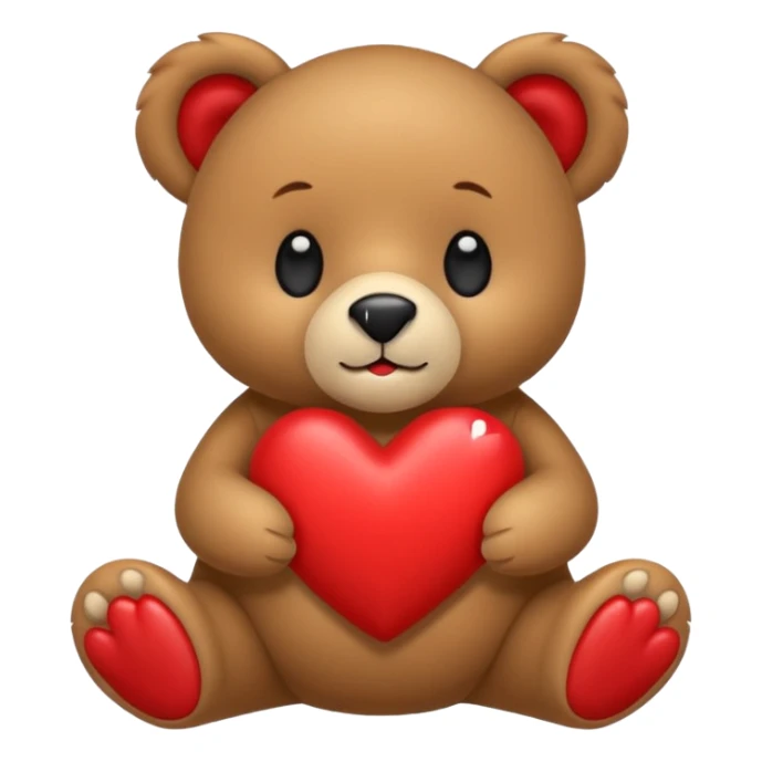 Osito con corazon i en el centro de corazon nombre agata sticker