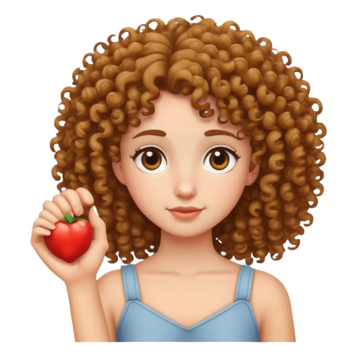 Curly haired girl with arm on shoulder sticker