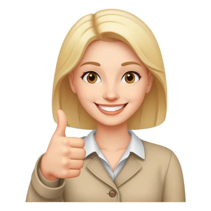 Woman with thumbs up  sticker