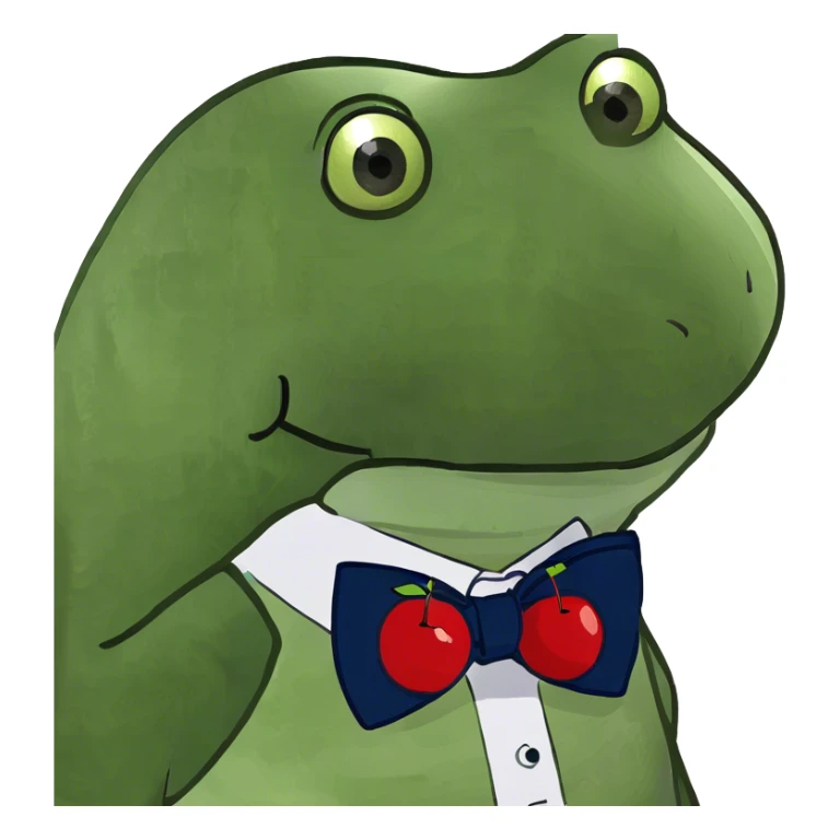 Disco ball with navy blue bow and red cherries  sticker