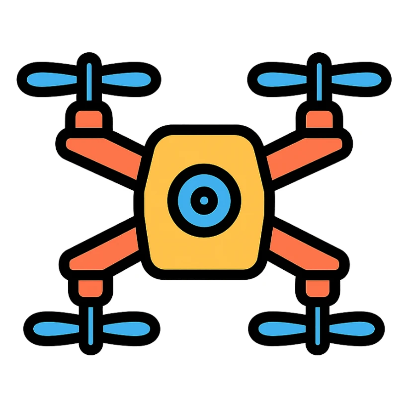 drone color outline icon style sticker