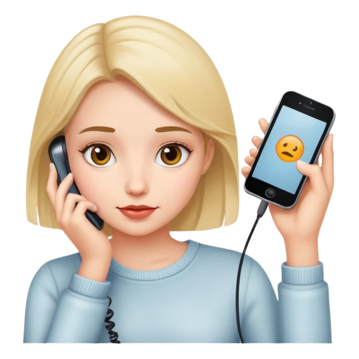 Two phones and one girl sticker