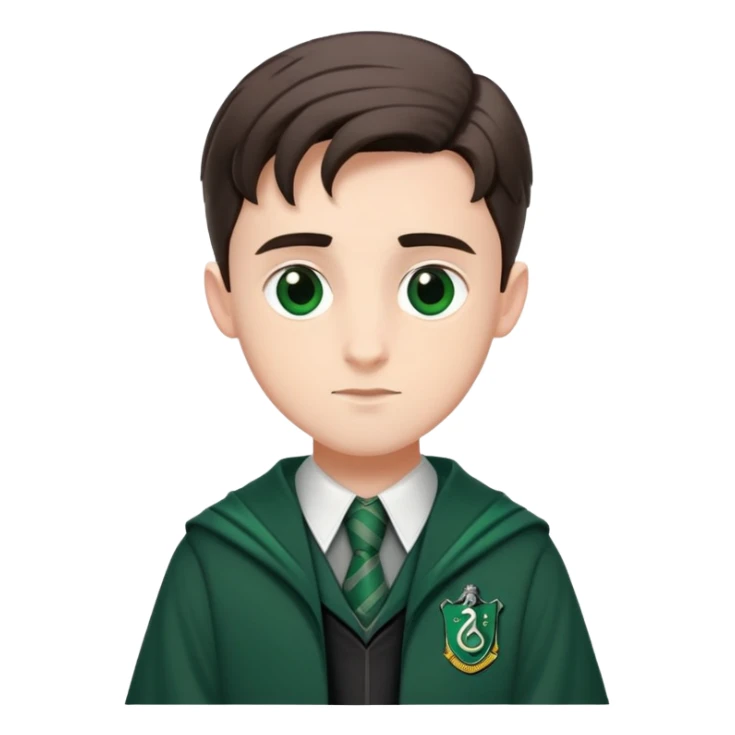 Miles Bletchley  in harry potter, wear hogwarts slytherin uniform sticker