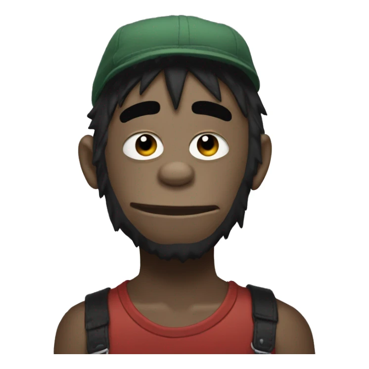 A single emoji of Gorillaz member 2-D  sticker