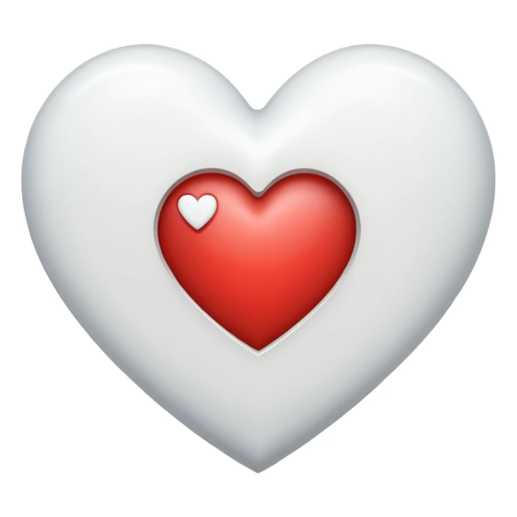 Genera varias opciones de emojis de corazón que tenga blanco y se marque j y s  sticker