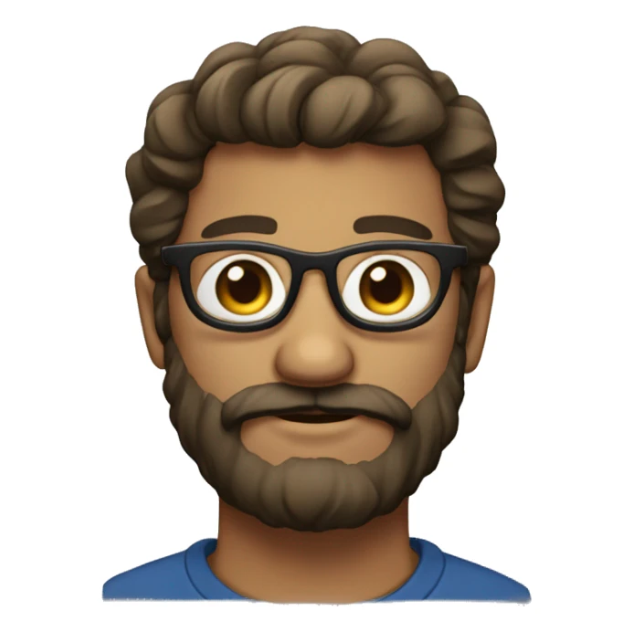 Homme avec une barbe et lunette sticker