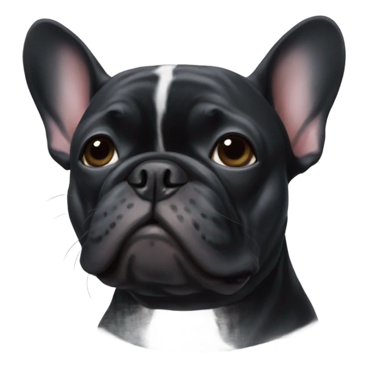 Black French bulldog sticker