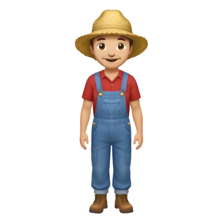 High resolution of  full body farmer sticker