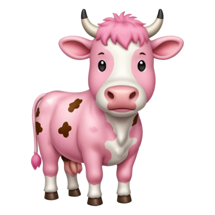 Animal crossing pink cow sticker