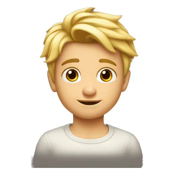 Caras niño con pelo rubio corto estilo disney sticker