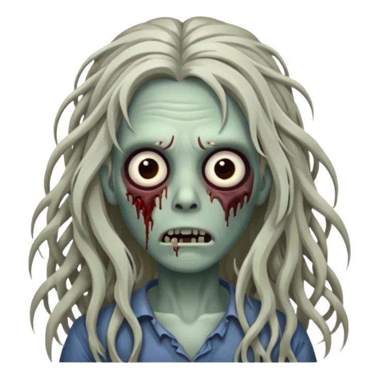 Zombie cabelo longo sticker