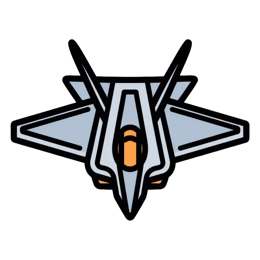 F-22 Raptor stealth fighter aircraft sticker