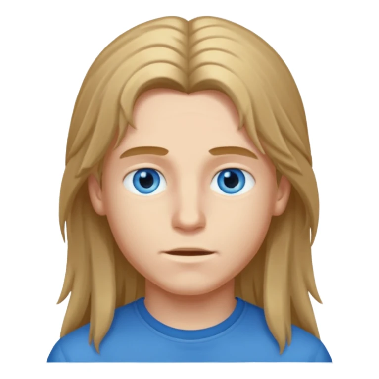 Boy long hair sticker