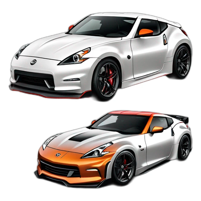 mix Nissan 370z Nismo et Corvette C6 ZR1 sticker