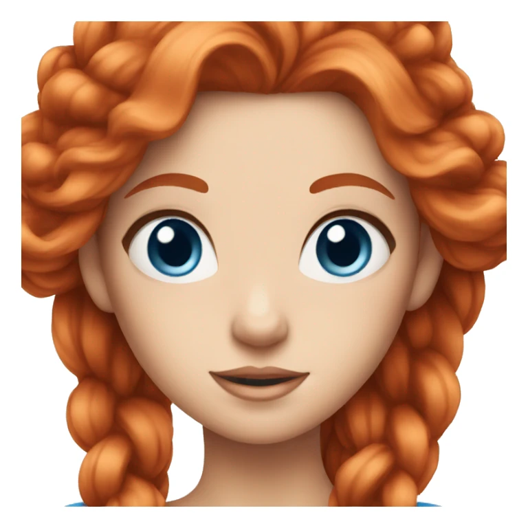Princess with red hair and blue eyes sticker