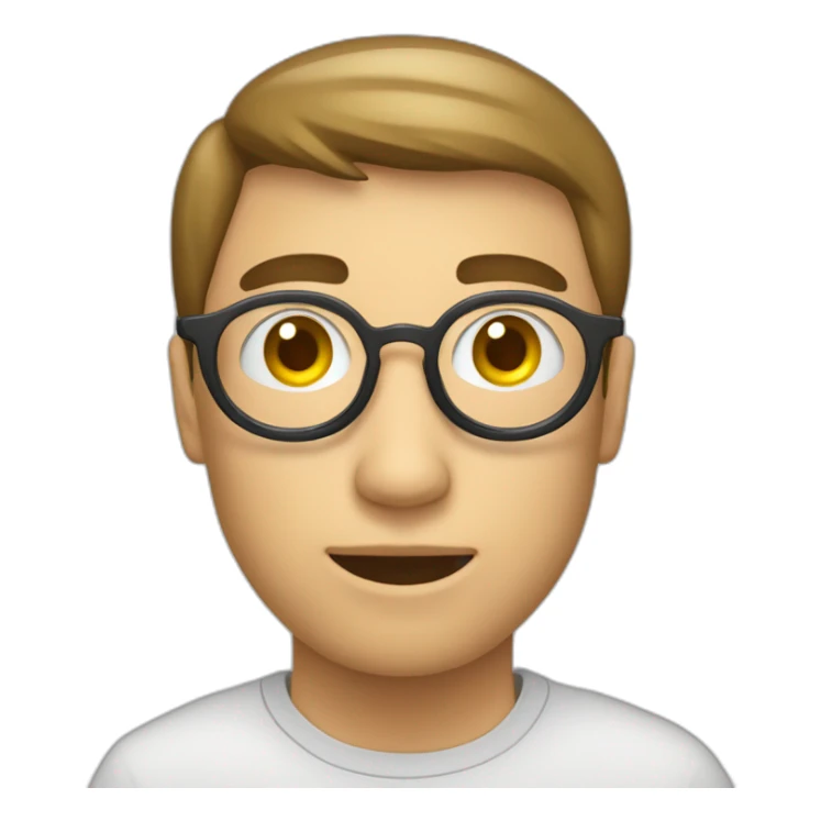 Un jeune homme qui regarde dans une loupe sticker