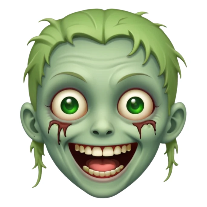A cute and cheerful zombie is laughing hard sticker