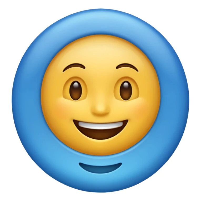 brillent move emoji in blue colour  sticker